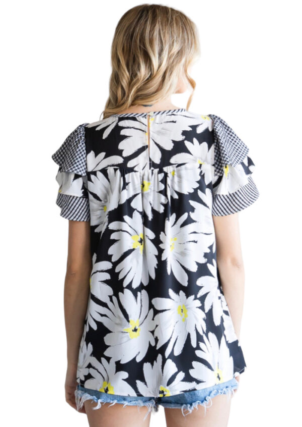 FLORAL FLUTTER SLEEVE BLOUSE - Image 5