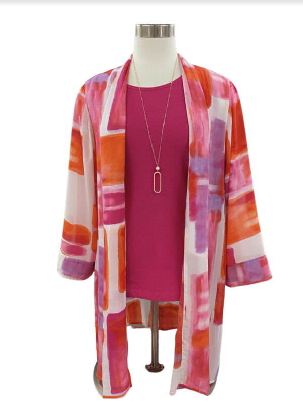 MULTIPLES KIMONO SLEEVE OPEN CARDIGAN