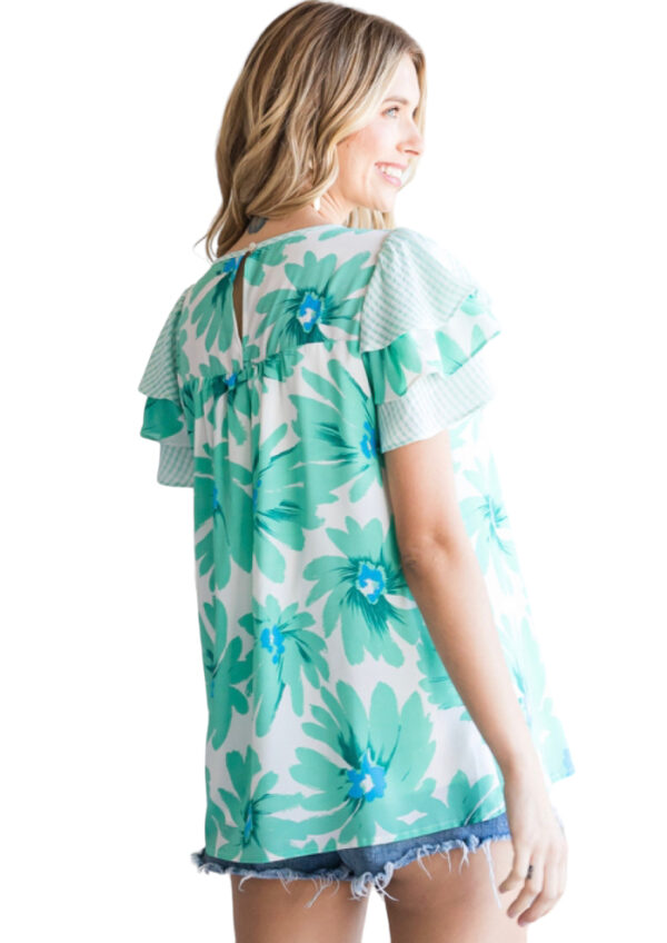 FLORAL FLUTTER SLEEVE BLOUSE - Image 10