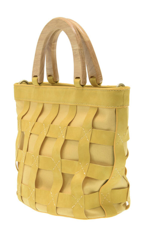 JOY SUSAN CORA CAGED WOOD HANDLE BAG - Image 4