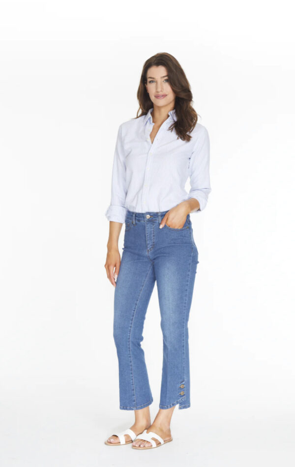 MULTIPLES 5 POCKET FLARE ANKLE JEAN - Image 4