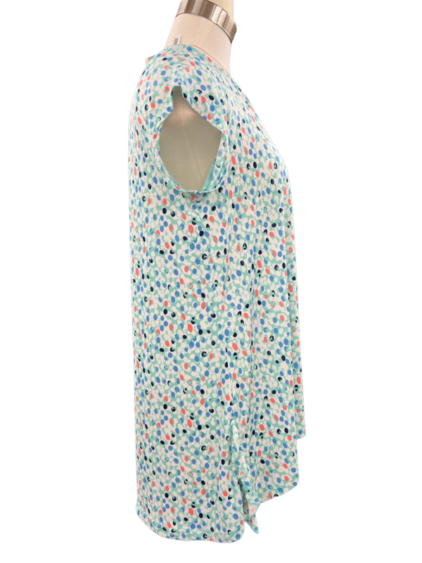 SOUTHERN LADY CAP SLEEVE DOT PRINT TOP - Image 2