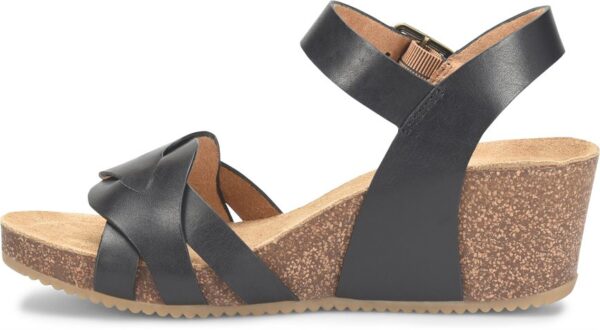 COMFORTIVA ERENA BLACK LEATHER WEDGE - Image 7