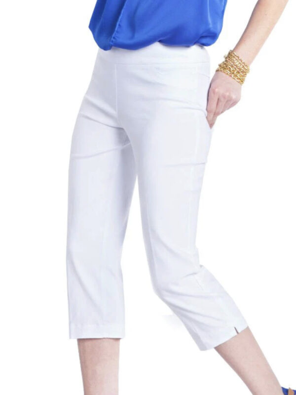 MULTIPLES WHITE SLIMSATIONS CAPRI PANT - Image 2