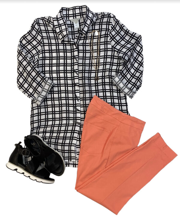 MULTIPLES WIRE COLLAR PLAID BLOUSE - Image 4