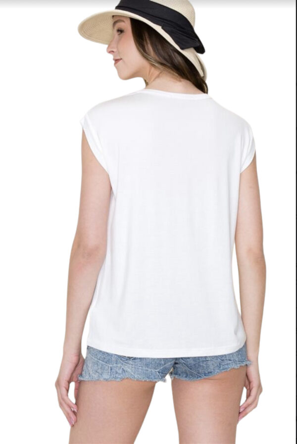 SMOCKED SHOULDER KNIT TOP - Image 5