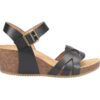 COMFORTIVA ERENA BLACK LEATHER WEDGE