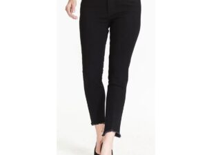 MULTIPLES DENIM FRINGE HEM ANKLE JEANS