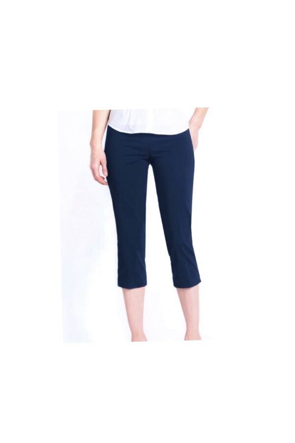 MULTIPLES MIDNIGHT NAVY SLIMSATION CAPRI PANT