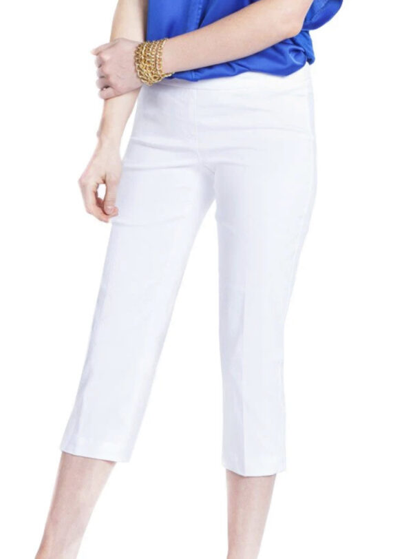 MULTIPLES WHITE SLIMSATIONS CAPRI PANT - Image 4
