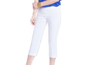 MULTIPLES WHITE SLIMSATIONS CAPRI PANT