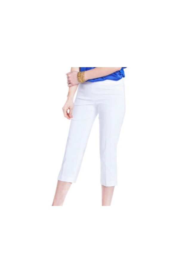 MULTIPLES WHITE SLIMSATIONS CAPRI PANT