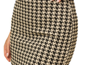 BLACK HOUNDSTOOTH MINI SKIRT