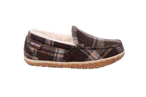 MINNETONKA CHOCOLATE PLAID TEMPE MOC