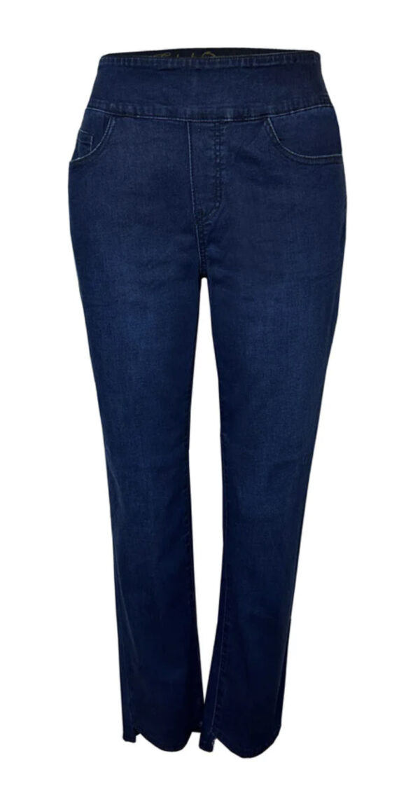 ETHYL DENIM PULL-ON WITH HEM DETAIL - Image 4