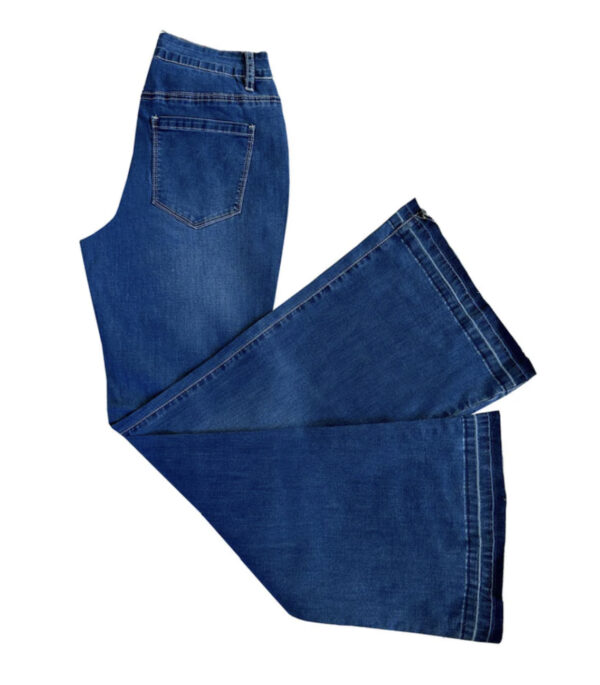ETHYL DENIM ZIP FRONT FLARE JEAN - Image 3