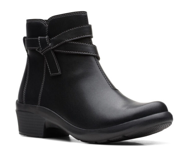 CLARKS ANGIE SPICE BLACK LEATHER - Image 6