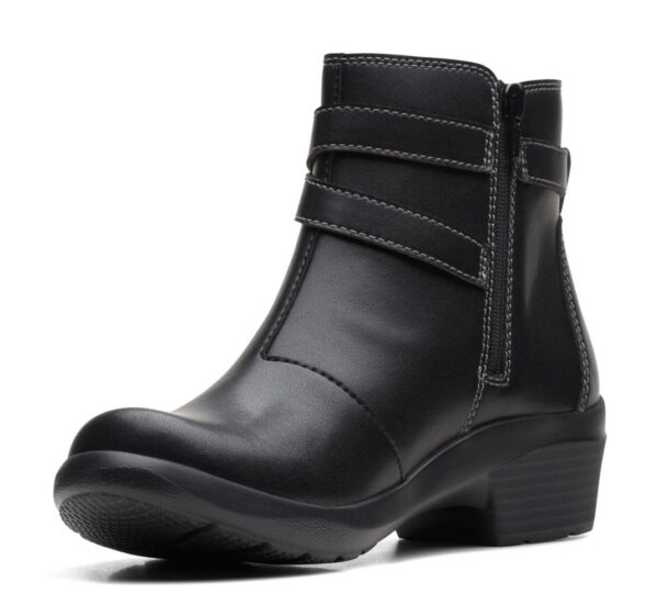 CLARKS ANGIE SPICE BLACK LEATHER - Image 4