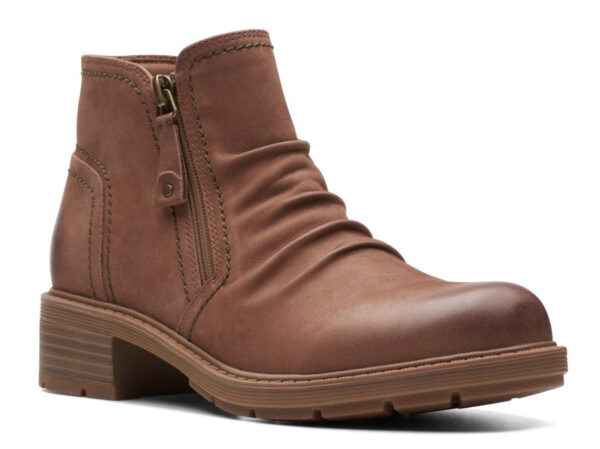 CLARKS HEARTH DOVE TAN NUBUCK LEATHER - Image 6