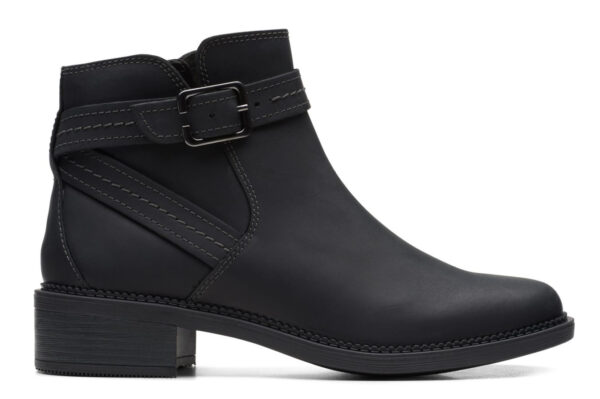 CLARKS MAYE STRAP BLACK LEATHER
