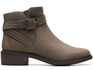 CLARKS MAYE STRAP DARK TAUPE LEATHER