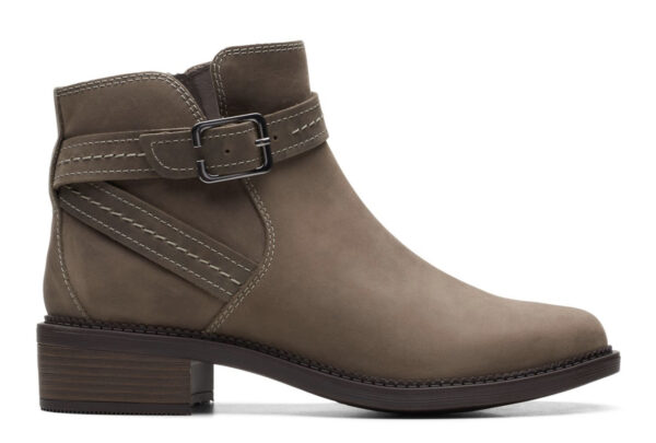 CLARKS MAYE STRAP DARK TAUPE LEATHER