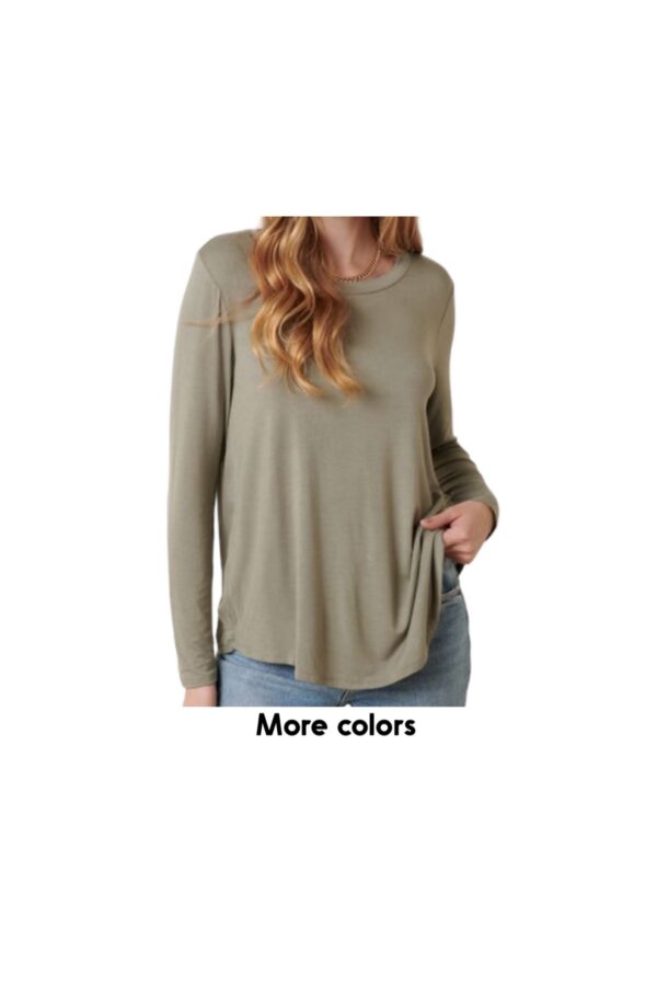 BAMBOO ROUND NECK LONG SLEEVE TOP
