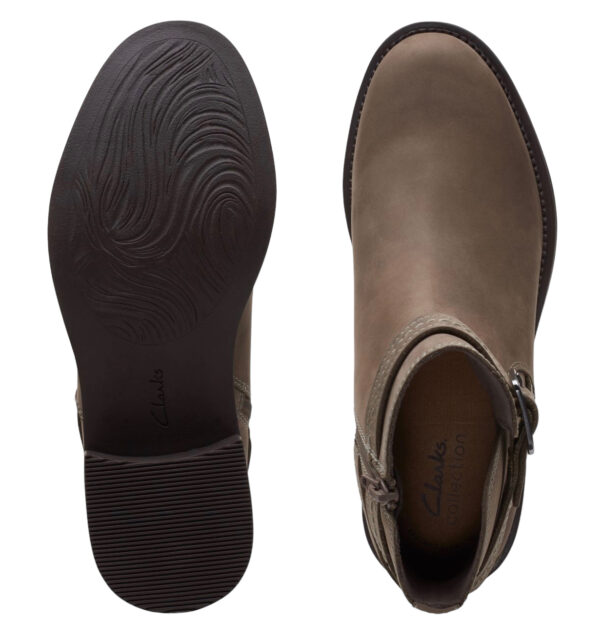 CLARKS MAYE STRAP DARK TAUPE LEATHER - Image 8