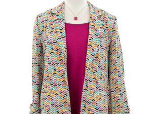 MULTIPLES SHAWL COLLAR PRINT BLAZER