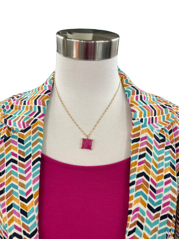 MULTIPLES SHAWL COLLAR PRINT BLAZER - Image 2