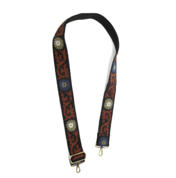 JOY SUSAN 2" FLORAL JACQUARD GUITAR STRAP - Image 3