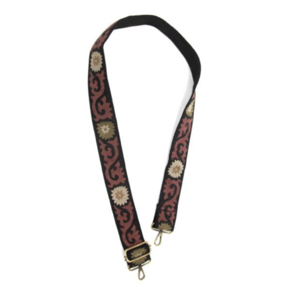 JOY SUSAN 2" FLORAL JACQUARD GUITAR STRAP - Image 4