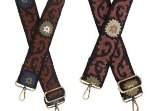 JOY SUSAN 2" FLORAL JACQUARD GUITAR STRAP