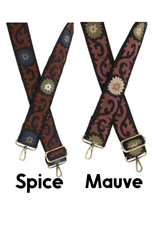 JOY SUSAN 2" FLORAL JACQUARD GUITAR STRAP