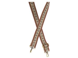 JOY SUSAN 1.5" X & O EMBROIDERED GUITAR STRAP