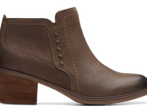 CLARKS NEVA LO DARK TAN LEATHER