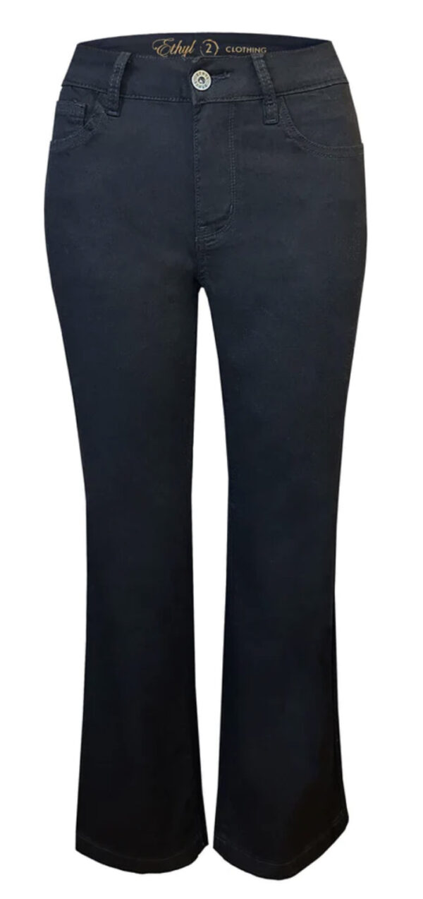 ETHYL BLACK WIDE LEG JEAN - Image 4