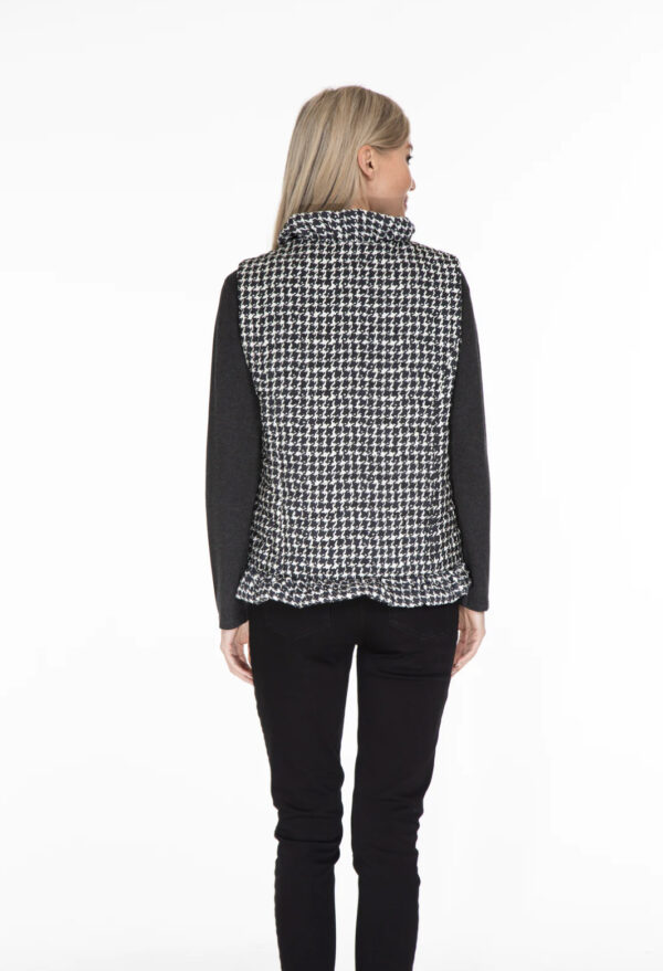 MULTIPLES RUFFLE TRIM HOUNDSTOOTH  NYLON VEST*NOW 75% OFF* - Image 3