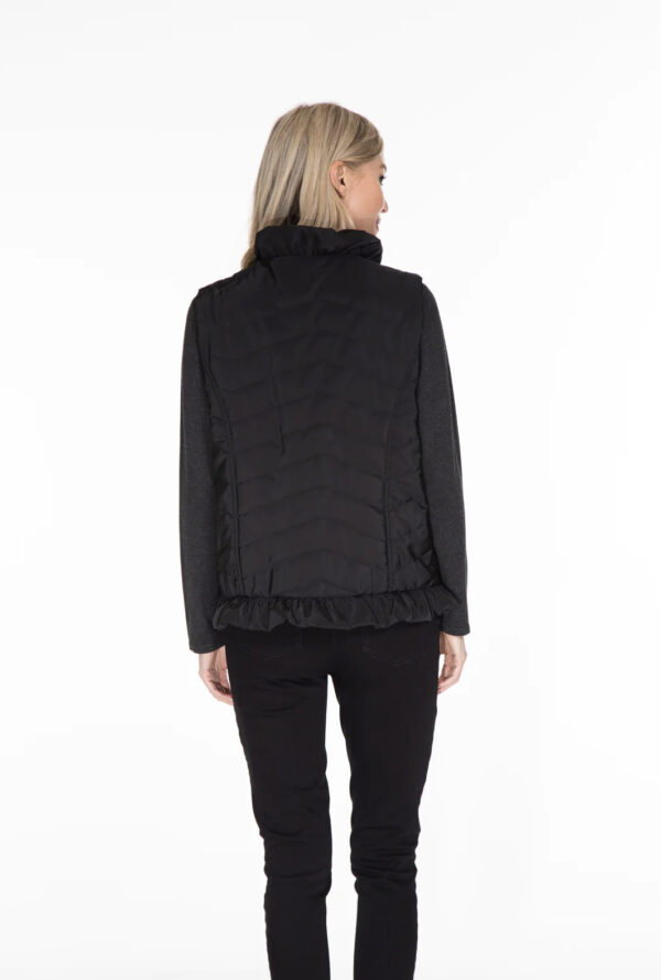 MULTIPLES RUFFLE TRIM QUILTED  NYLON VEST*NOW 75% OFF* - Image 3