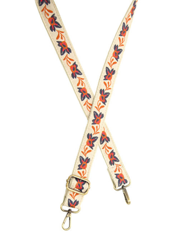 JOY SUSAN 1.2" ABSTRACT ORCHID GUITAR STRAP - Image 3