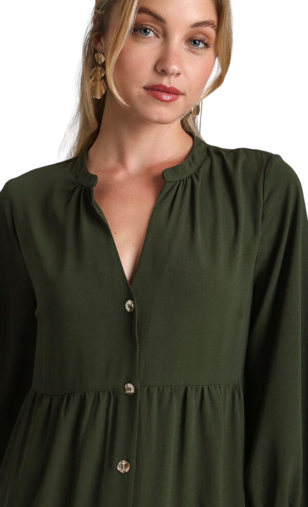 3/4 SLEEVE TIERED MIDI DRESS - Image 10