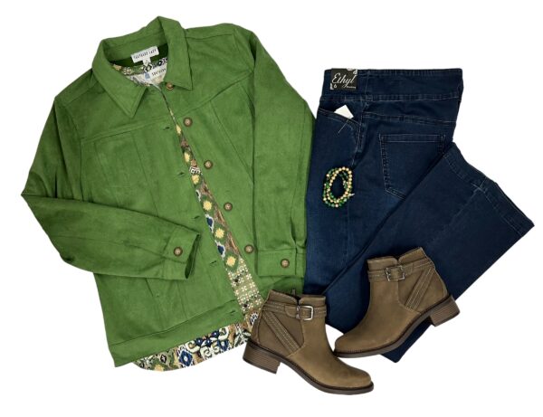 SOUTHERN LADY FAUX SUEDE BUTTON FRONT JACKET - Image 3