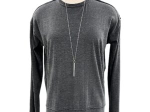 L/S CREWNECK RAW STITCH TOP