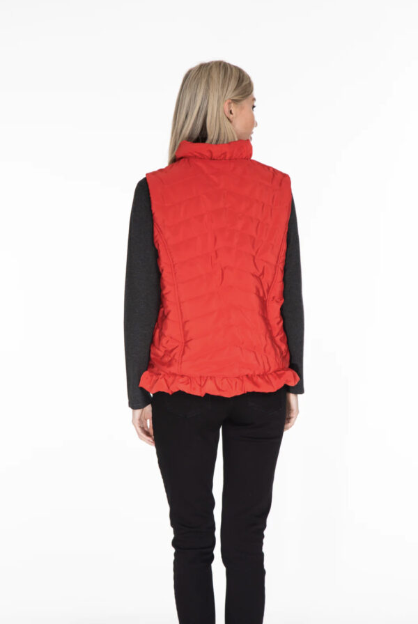 MULTIPLES RUFFLE TRIM QUILTED  NYLON VEST*N0W 75% OFF* - Image 3