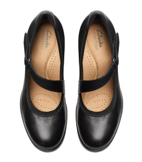 CLARKS EMILY 2 MABEL BLACK LEATHER - Image 7