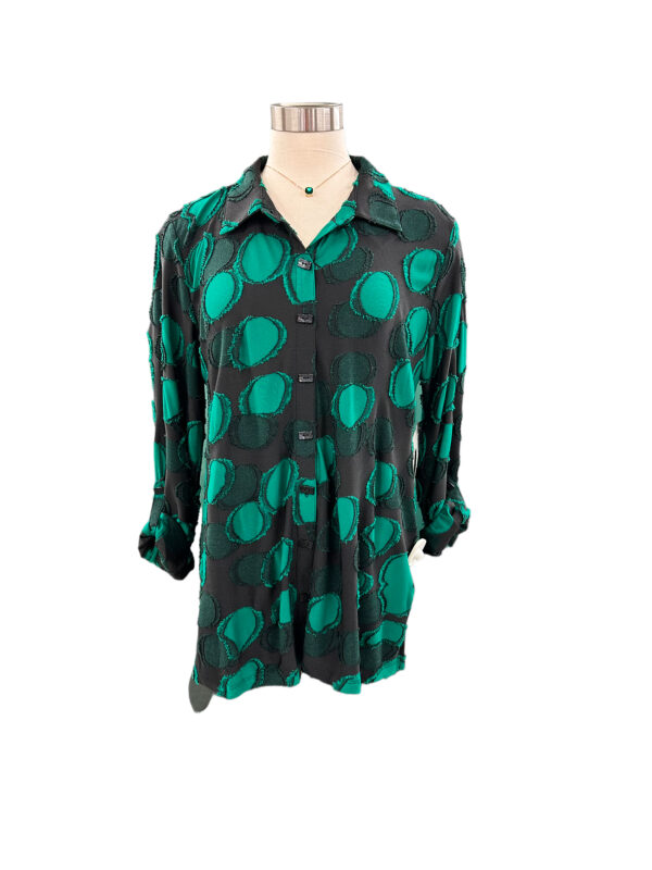 MULTIPLES JACQUARD KNIT BLOUSE*NOW 75% OFF*