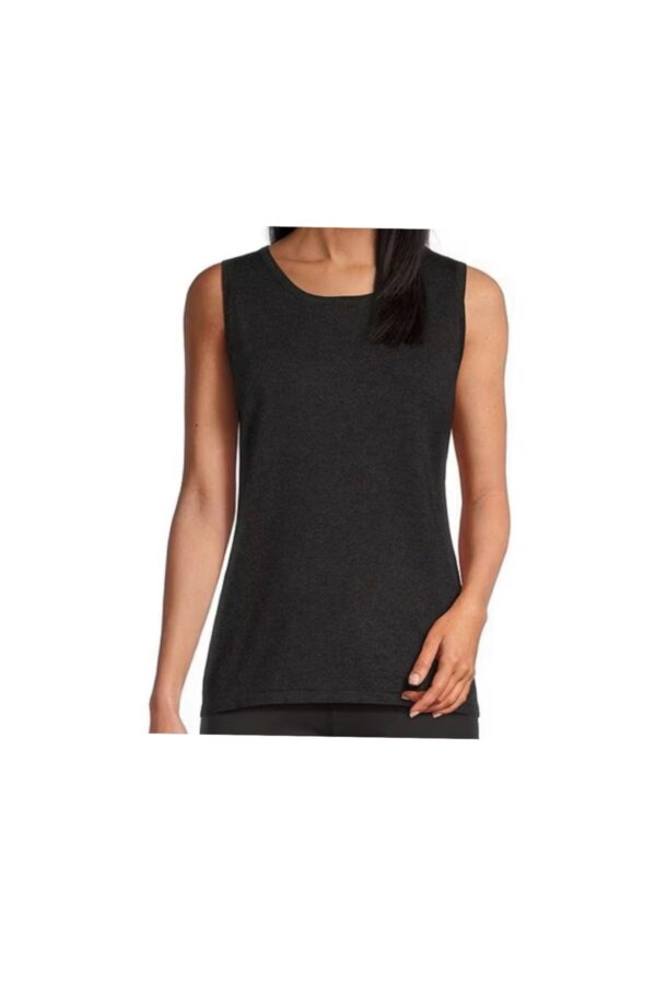 MULTIPLES JEWEL NECK SOLID SWEATER TANK