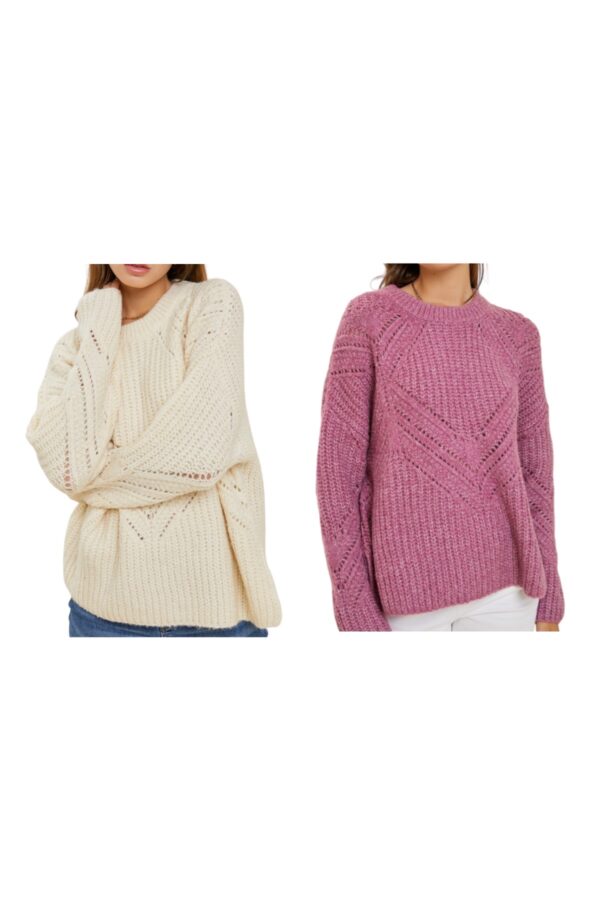 CHUNKY KNIT SWEATER WITH DETAILS