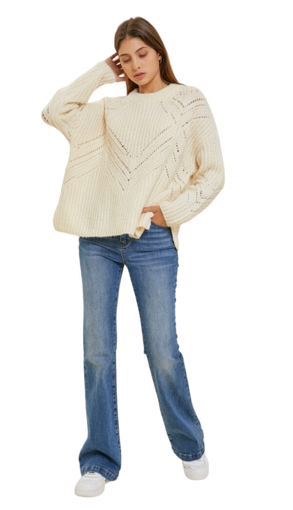 CHUNKY KNIT SWEATER WITH DETAILS - Image 3