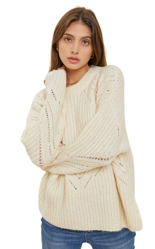 CHUNKY KNIT SWEATER WITH DETAILS - Image 2